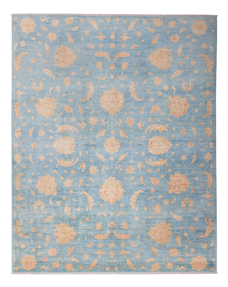 Ziegler Modern Teppich 252x309cm - Orientteppich - hellblau
