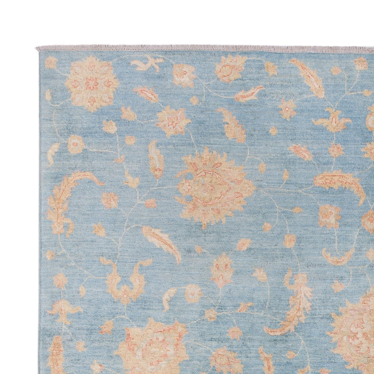 Ziegler Modern Teppich 252x309cm - Orientteppich - hellblau