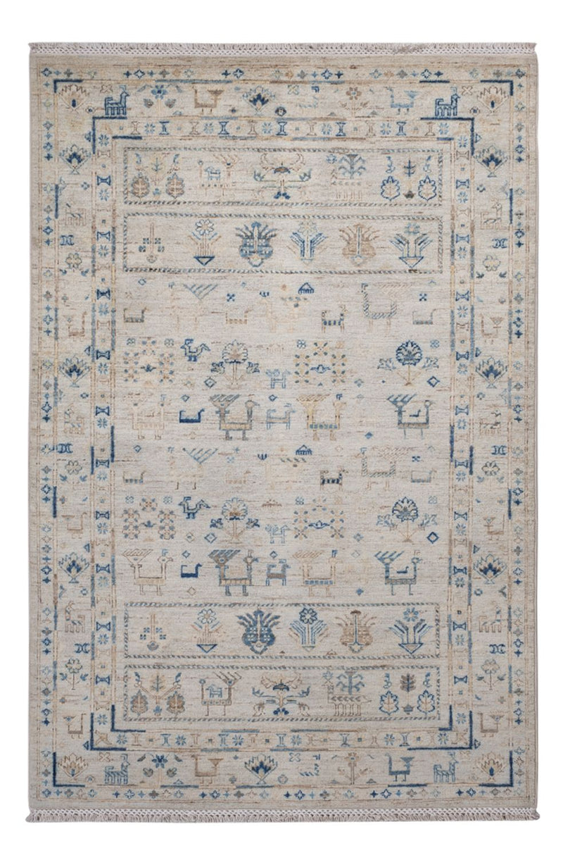 Designer Teppich 121x185cm - silber