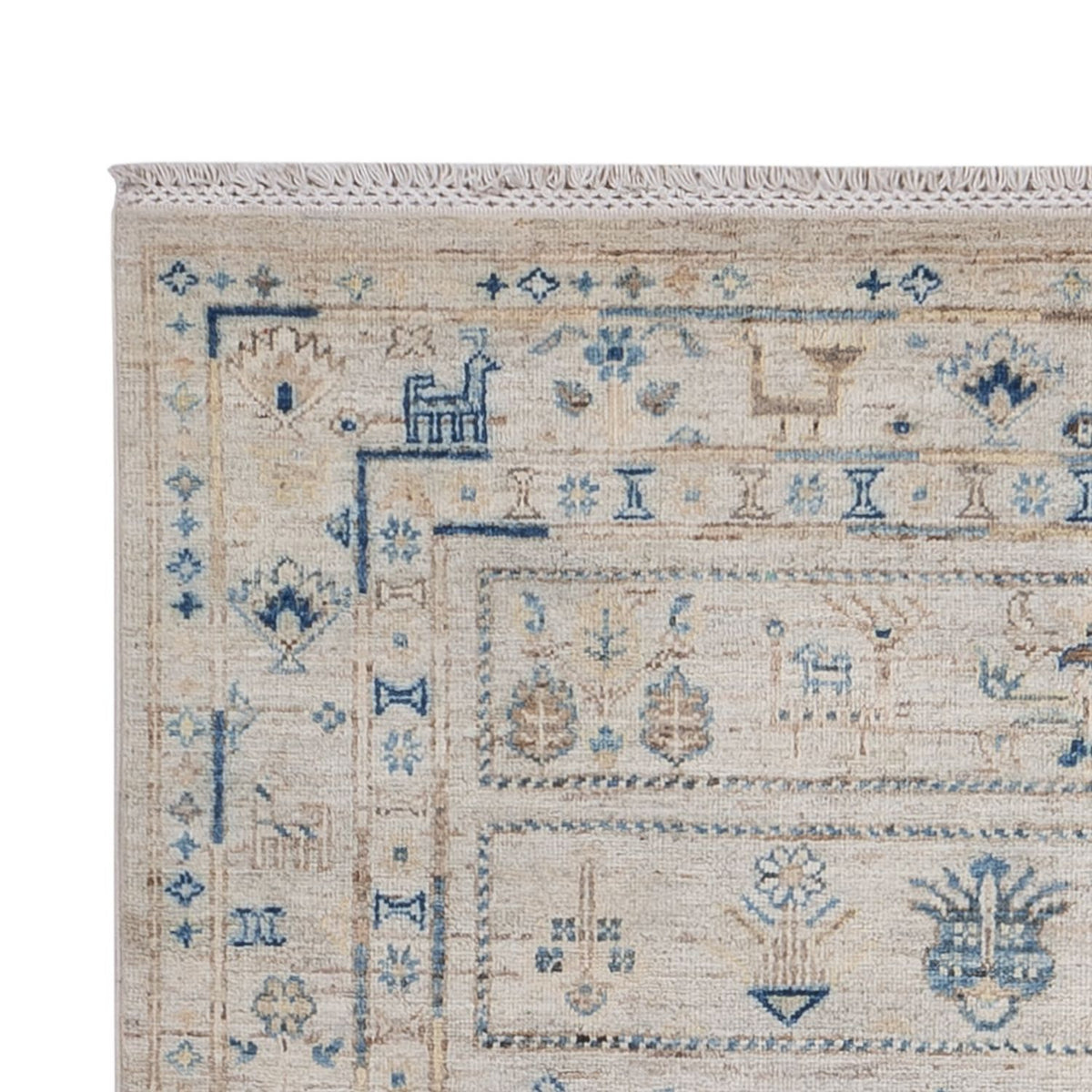 Designer Teppich 121x185cm - silber