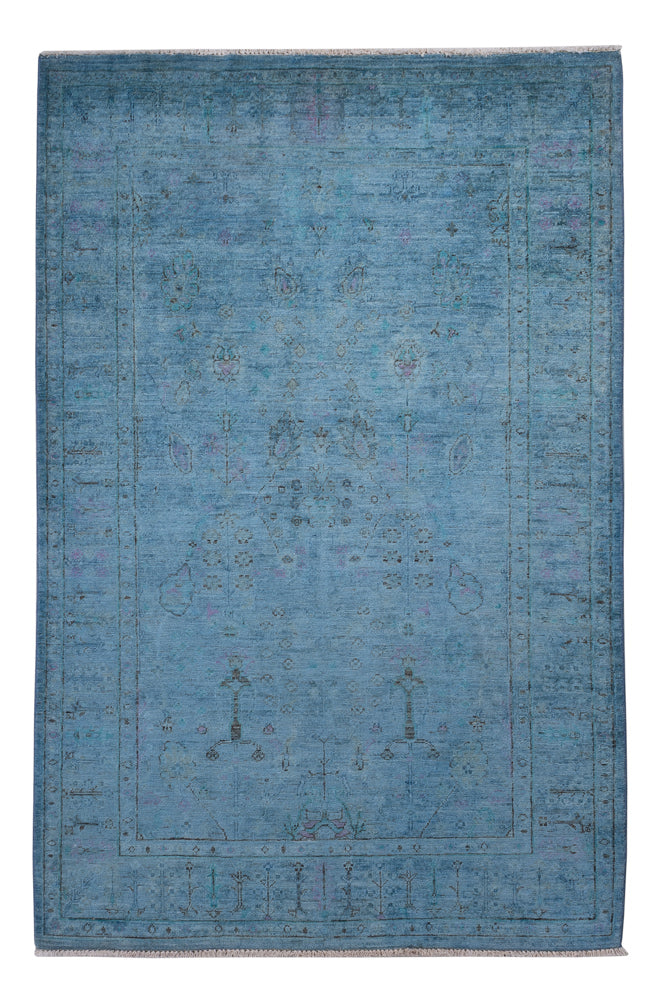 Shal Teppich 124x189cm - Orientteppich - hellblau