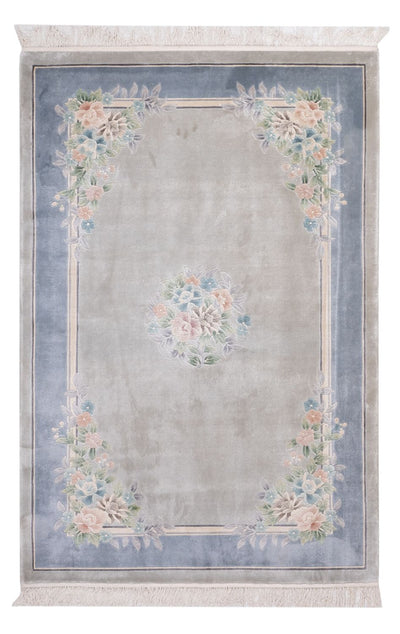China Seide Teppich 123x185cm - Orientteppich - grau