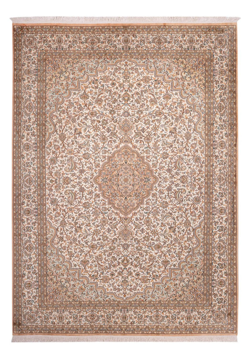 Kaschmir Seide Teppich 205x290cm - Orientteppich - sand