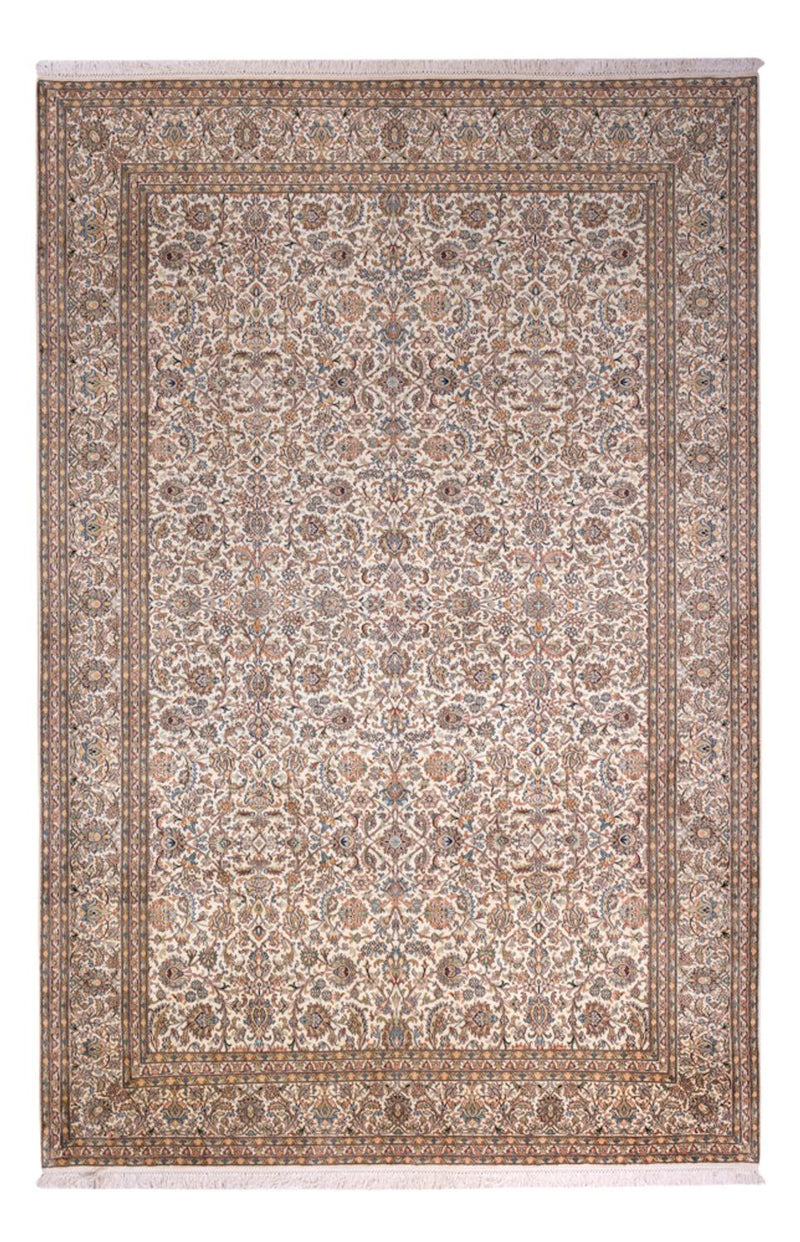 Kaschmir Seide Teppich 216x326cm - Orientteppich - dunkelbeige