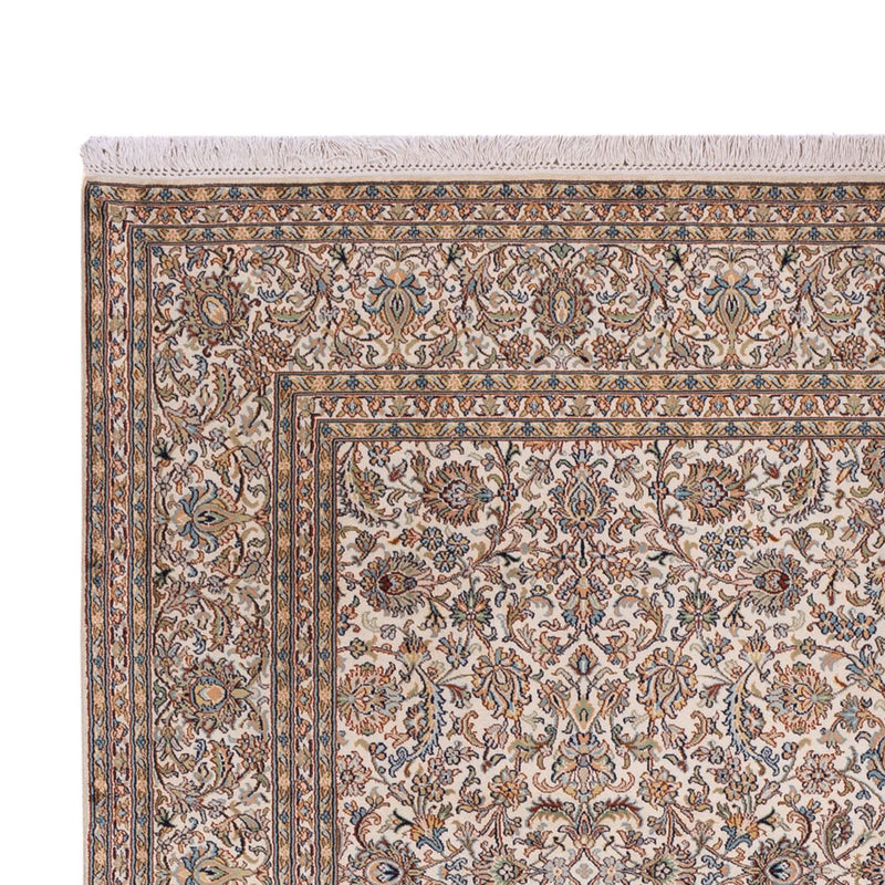 Kaschmir Seide Teppich 216x326cm - Orientteppich - dunkelbeige