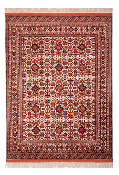 Afghan Seide Teppich 205x282cm - Orientteppich - braun