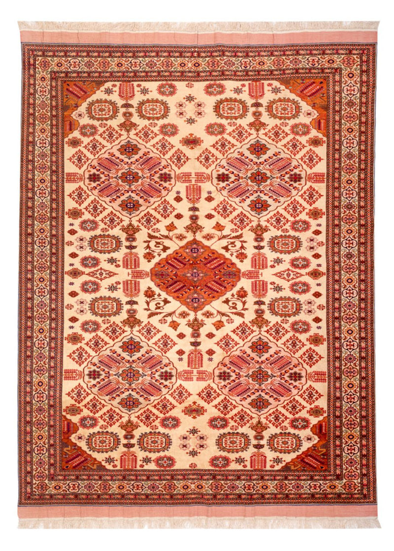 Afghan Seide Teppich 217x288cm - Orientteppich - hellrot