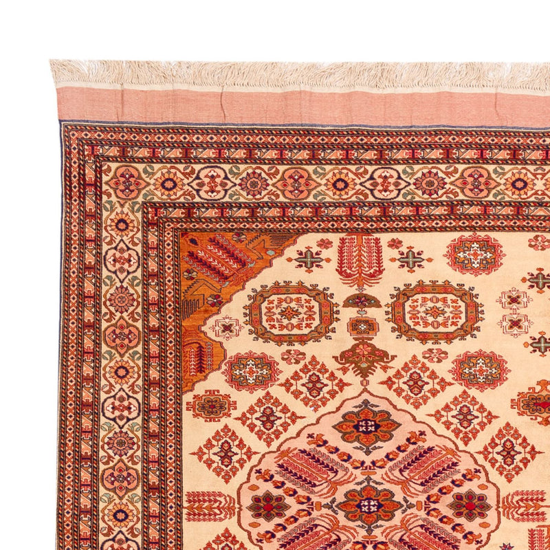 Afghan Seide Teppich 217x288cm - Orientteppich - hellrot