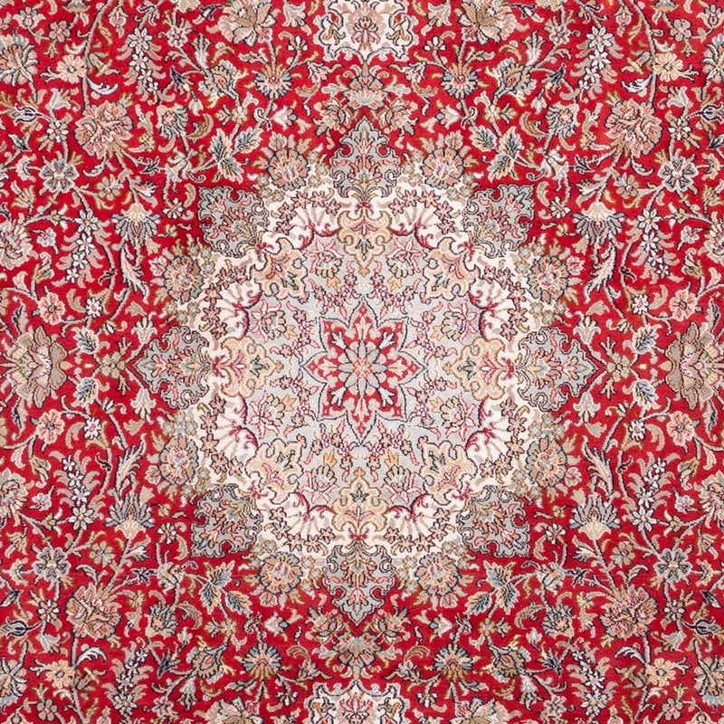 Kaschmir Seide Teppich 220x303cm - Orientteppich - rot