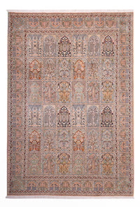 Kaschmir Seide Teppich 221x317cm - Orientteppich - dunkelbeige – product image