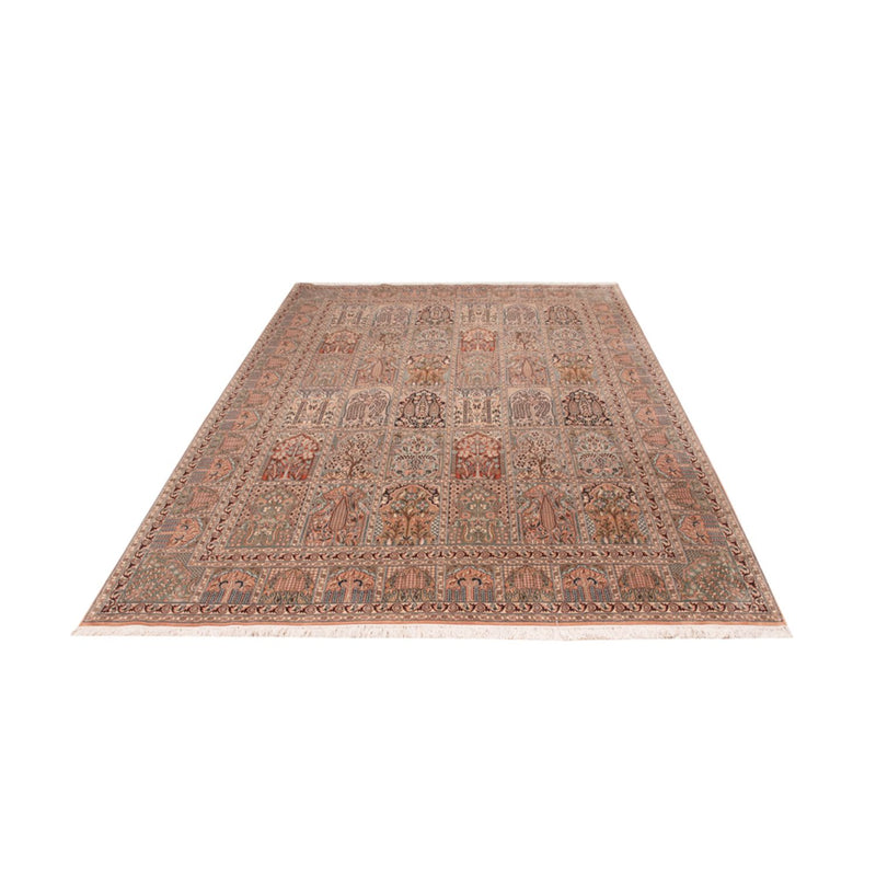 Kaschmir Seide Teppich 221x317cm - Orientteppich - dunkelbeige