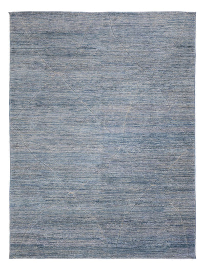 Berber Teppich 274x360cm - Wollteppich - seeblau