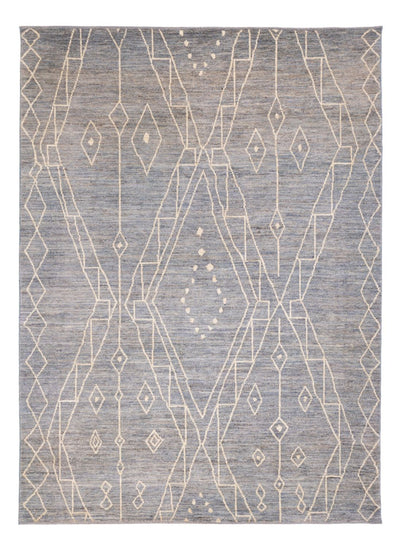 Berber Teppich 173x245cm - Wollteppich - seeblau