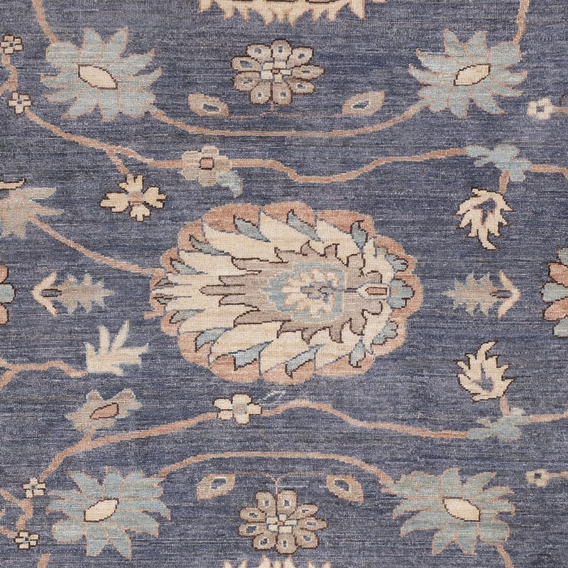 Usak Teppich 249x298cm - Orientteppich - seeblau
