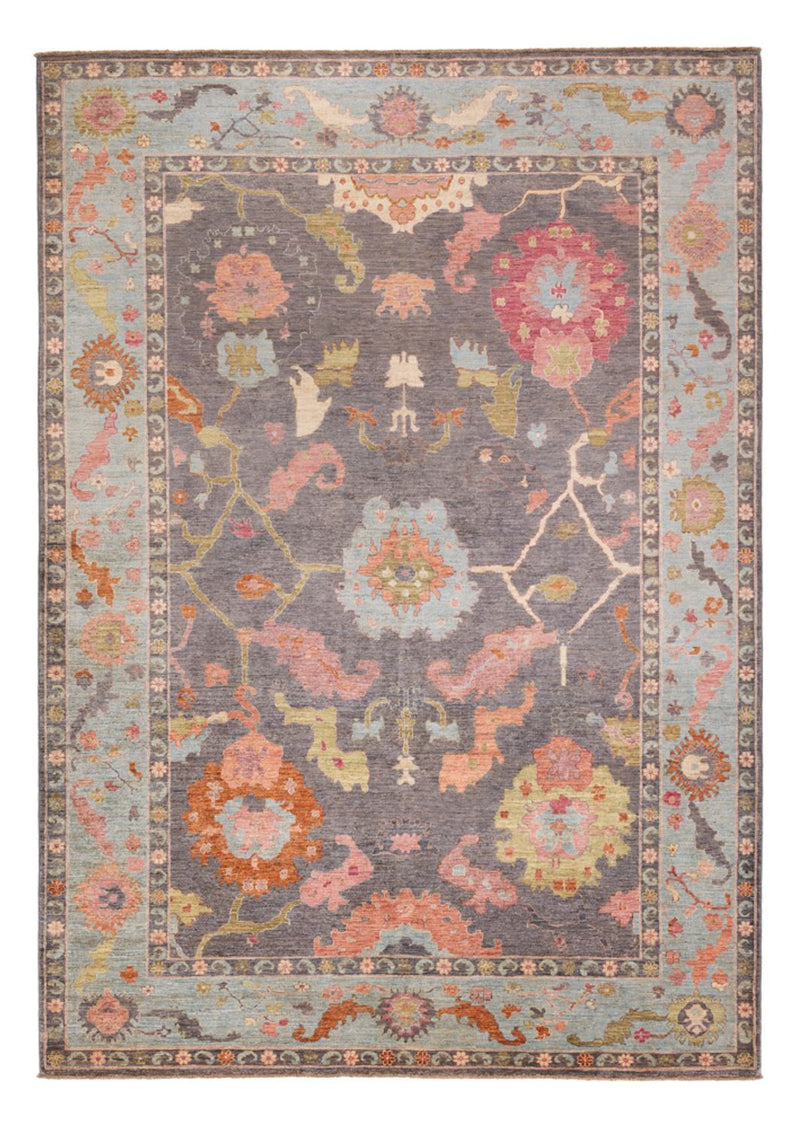 Usak Teppich 242x352cm - Orientteppich - dunkelblau