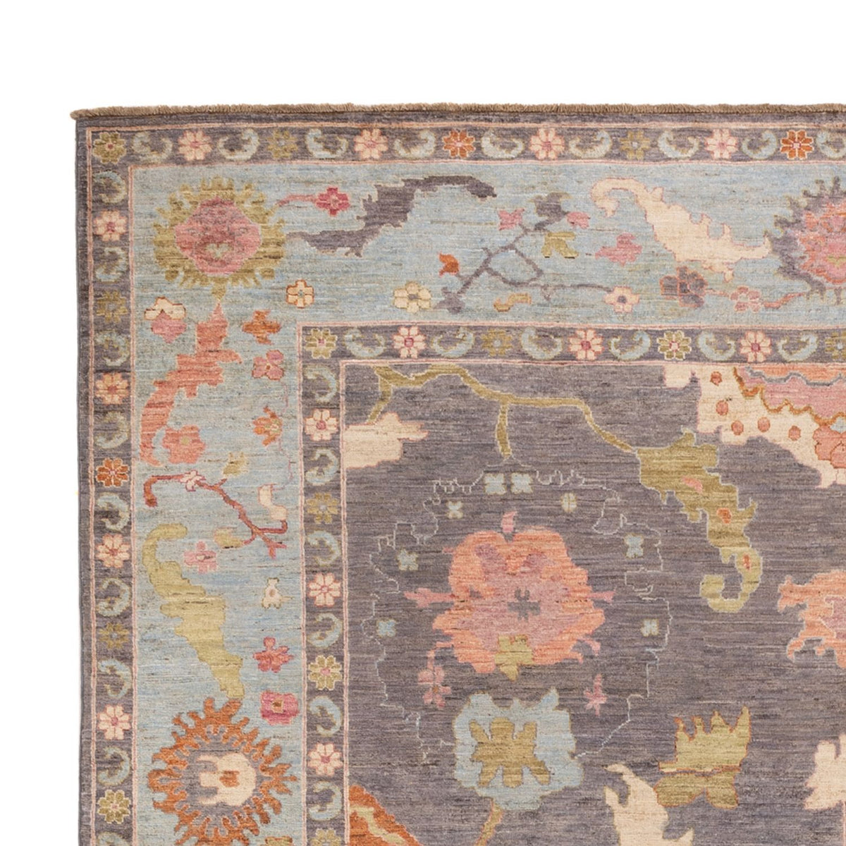 Usak Teppich 242x352cm - Orientteppich - dunkelblau