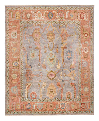 Usak Teppich 243x306cm - Orientteppich - hellblau