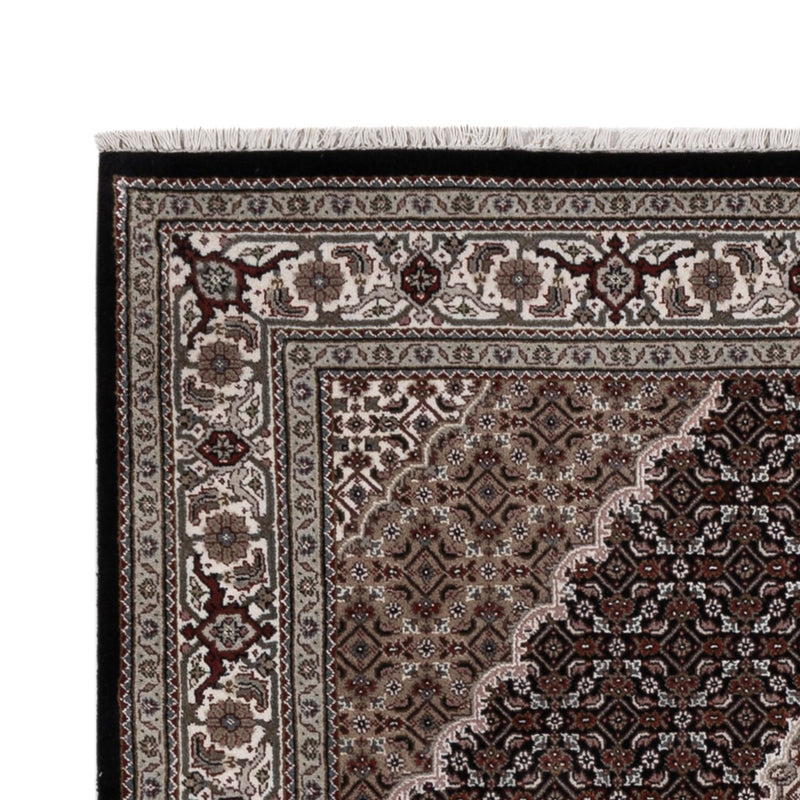 Indo Täbriz Teppich 141x204cm - Orientteppich - dunkelgrau