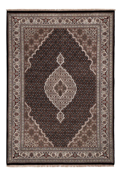 Indo Täbriz Teppich 142x204cm - Orientteppich - dunkelgrau