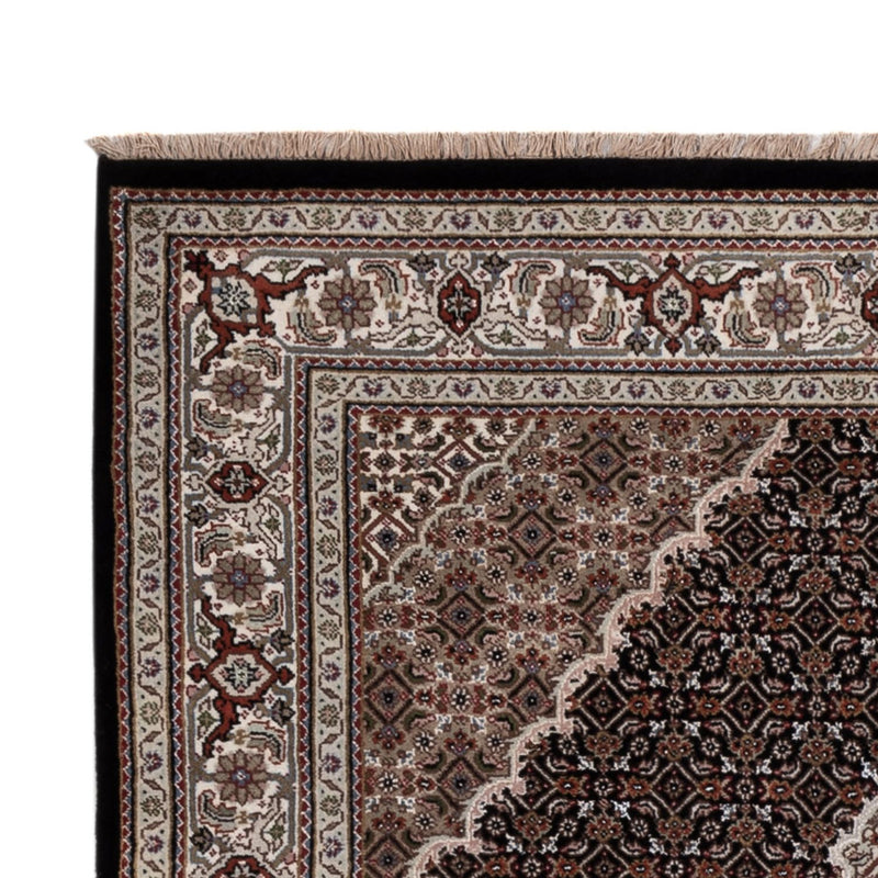 Indo Täbriz Teppich 142x204cm - Orientteppich - dunkelgrau