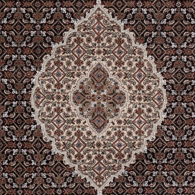 Indo Täbriz Teppich 143x205cm - Orientteppich - dunkelgrau