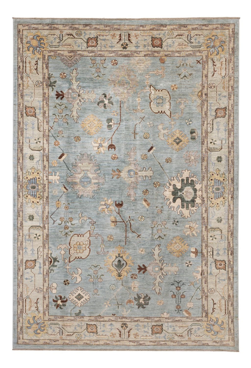 Usak Teppich 200x296cm - Orientteppich - hellblau