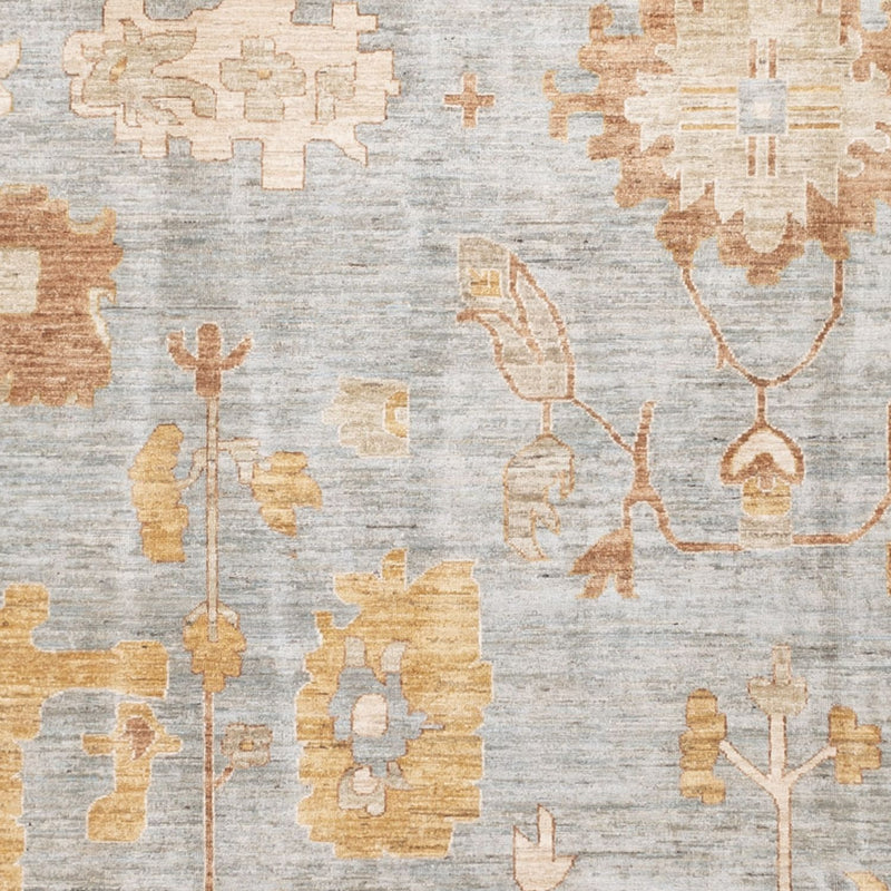 Usak Teppich 246x348cm - Orientteppich - hellblau