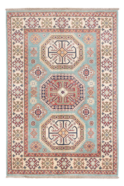 Kazak Teppich 120x178cm - Orientteppich - hellblau