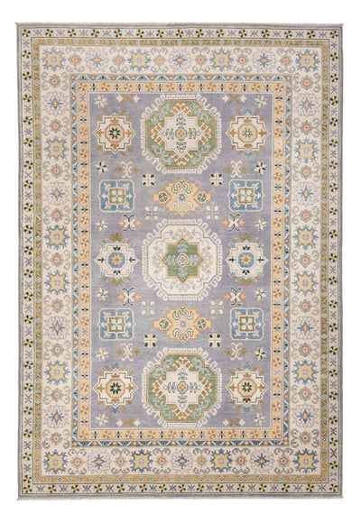 Kazak Teppich 203x299cm - Orientteppich - seeblau