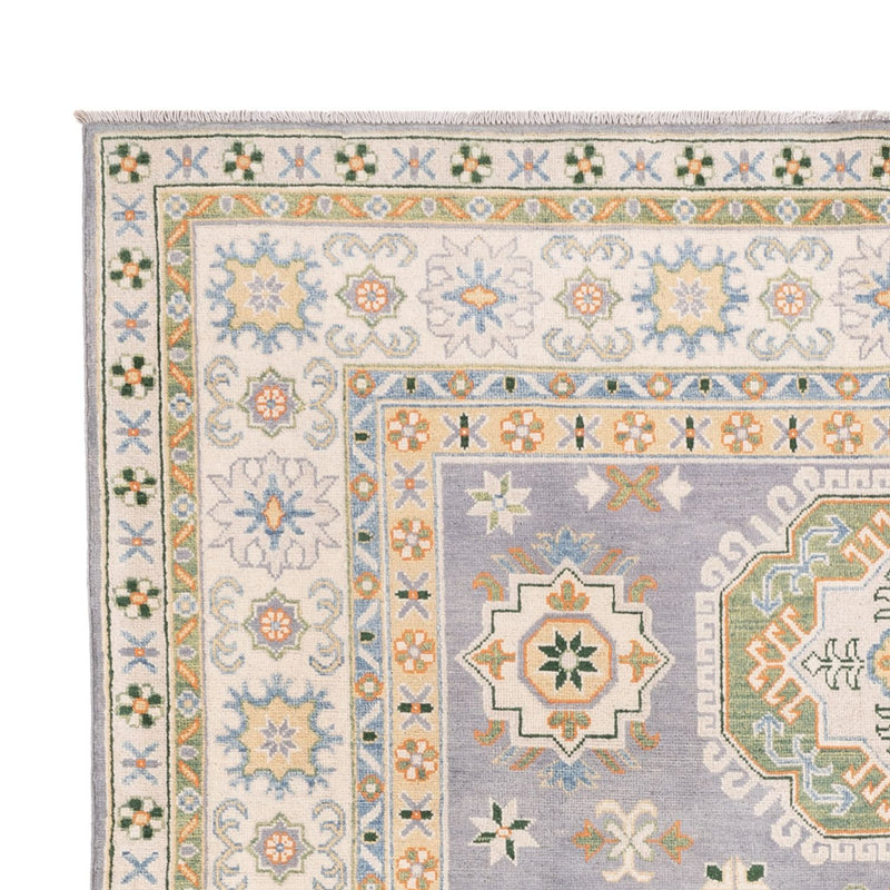 Kazak Teppich 203x299cm - Orientteppich - seeblau