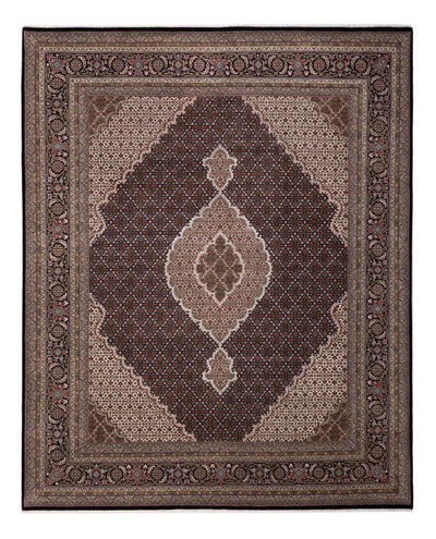 Indo Täbriz Teppich 250x305cm - Orientteppich - dunkelbeige