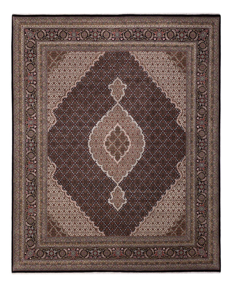 Indo Täbriz Teppich 250x305cm - Orientteppich - dunkelbeige