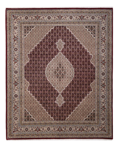 Indo Täbriz Teppich 248x306cm - Orientteppich - dunkelbeige
