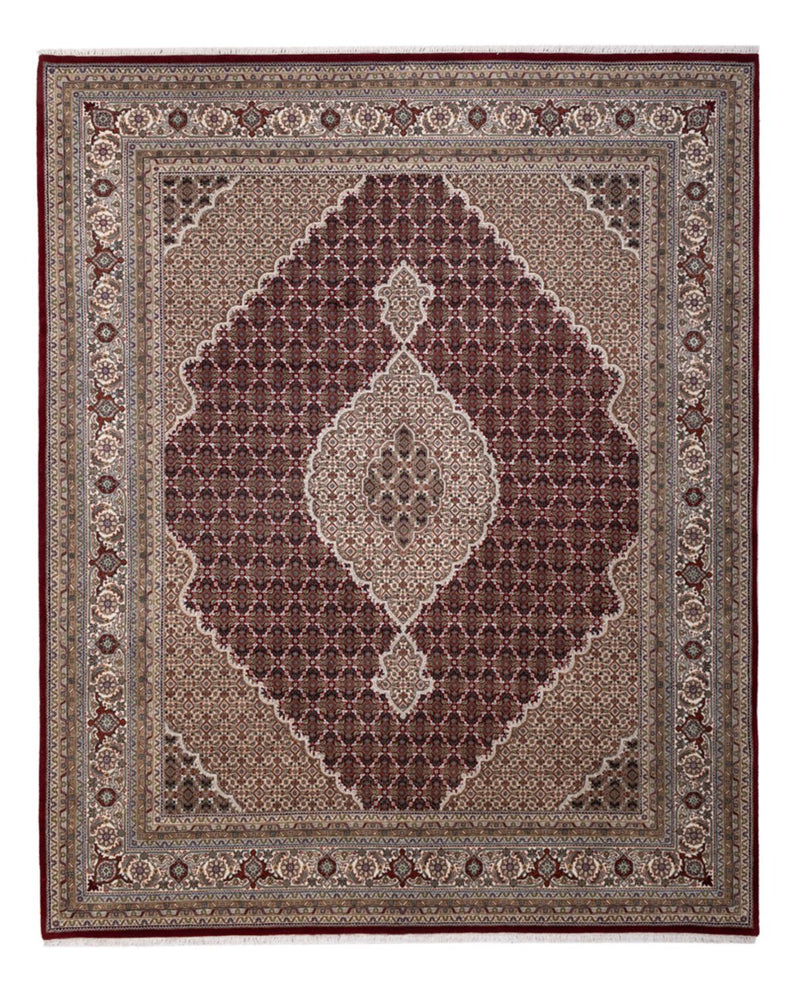 Indo Täbriz Teppich 248x306cm - Orientteppich - dunkelbeige