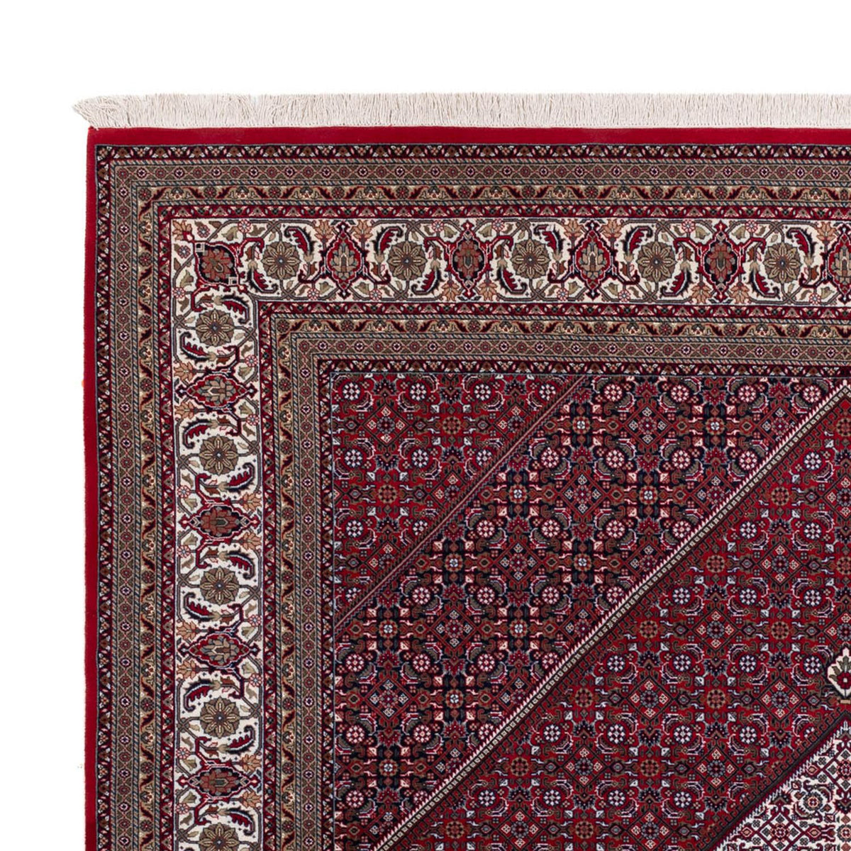 Indo Bidjar Teppich 251x305cm - Orientteppich - dunkelrot