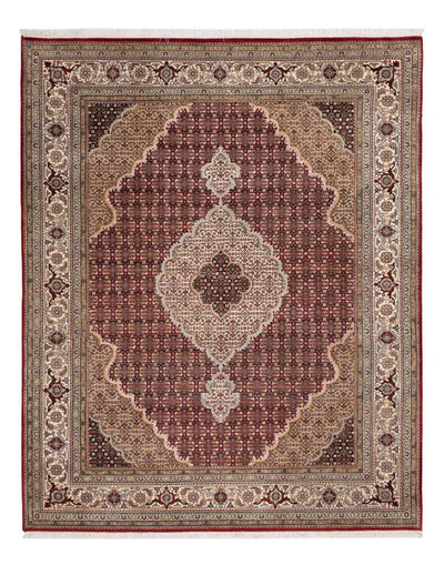Indo Täbriz Teppich 198x255cm - Orientteppich - dunkelbeige