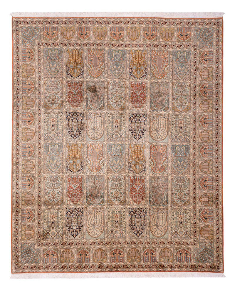 Kaschmir Seide Teppich 250x307cm - Orientteppich - mehrfarbig