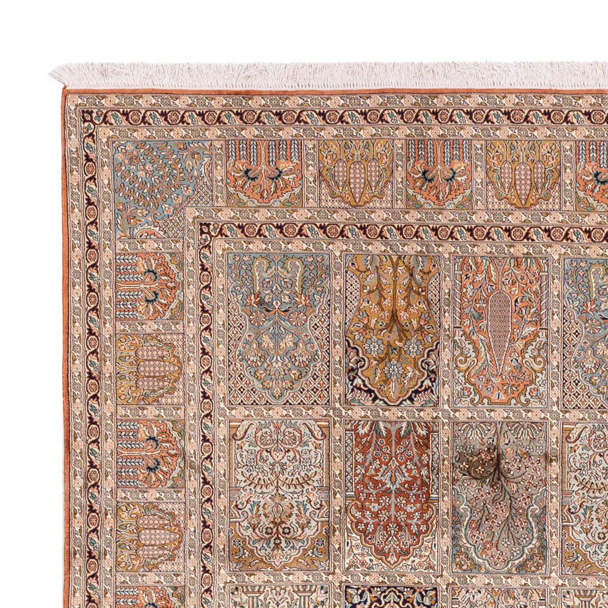 Kaschmir Seide Teppich 250x307cm - Orientteppich - mehrfarbig