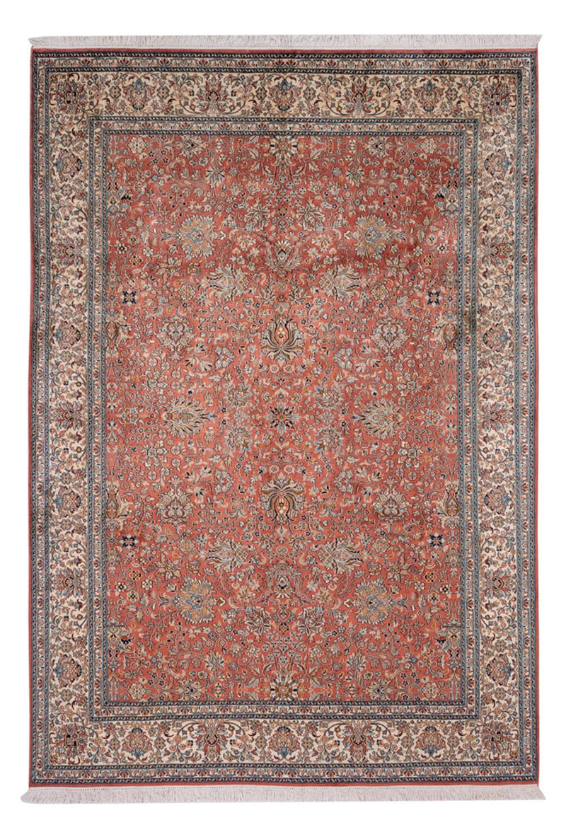Seidenteppich - Kaschmir Seide - 184 x 268 cm - hellrot