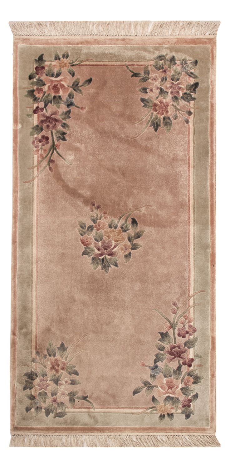 China Seide Teppich 70x135cm - Orientteppich - beige