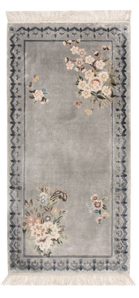 China Seide Teppich 60x124cm - Orientteppich - silber – product image