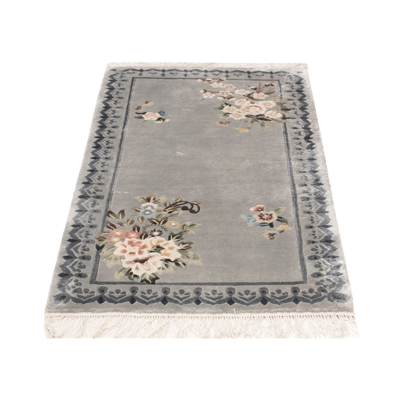 China Seide Teppich 60x124cm - Orientteppich - silber