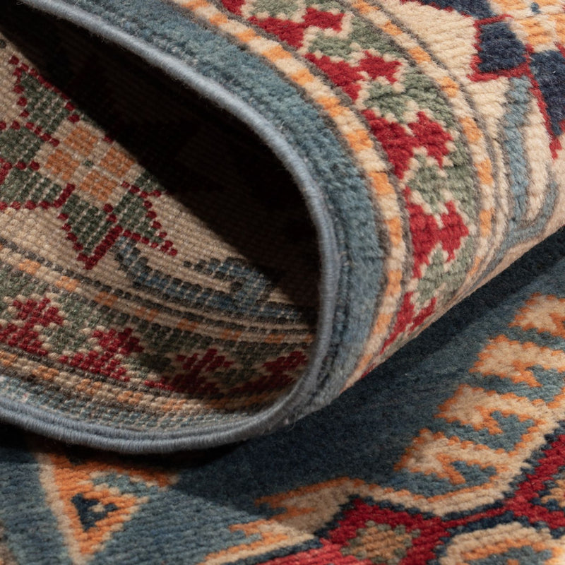 Kazak Teppich 97x149cm - Orientteppich - hellblau