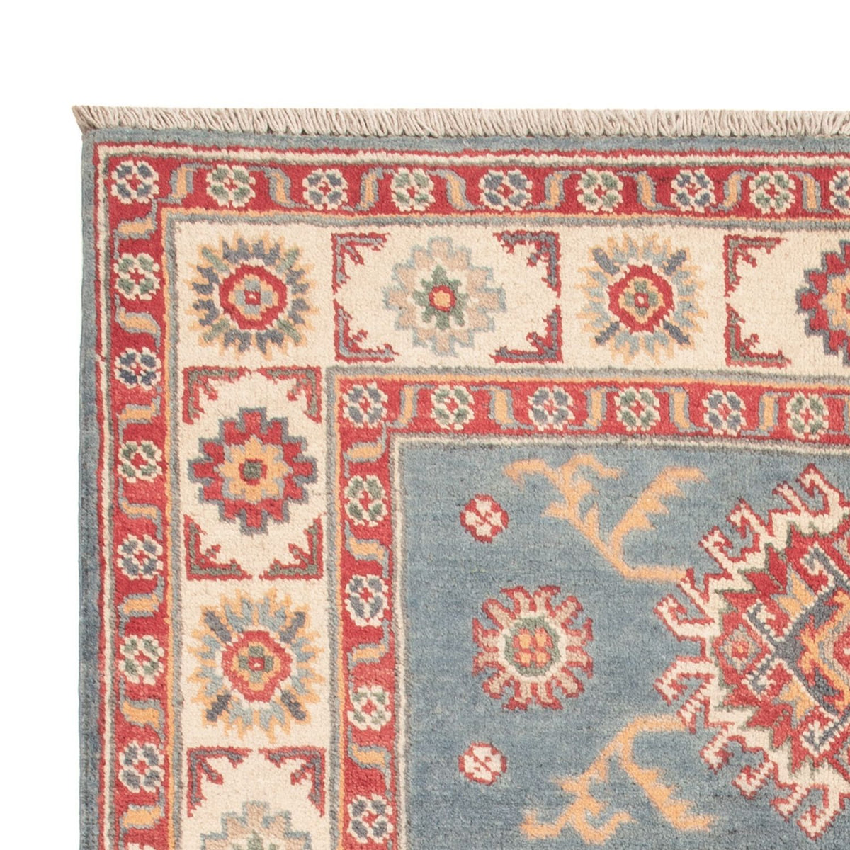 Kazak Teppich 98x150cm - Orientteppich - hellblau