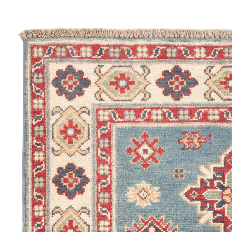 Kazak Teppich 84x121cm - Orientteppich - hellblau
