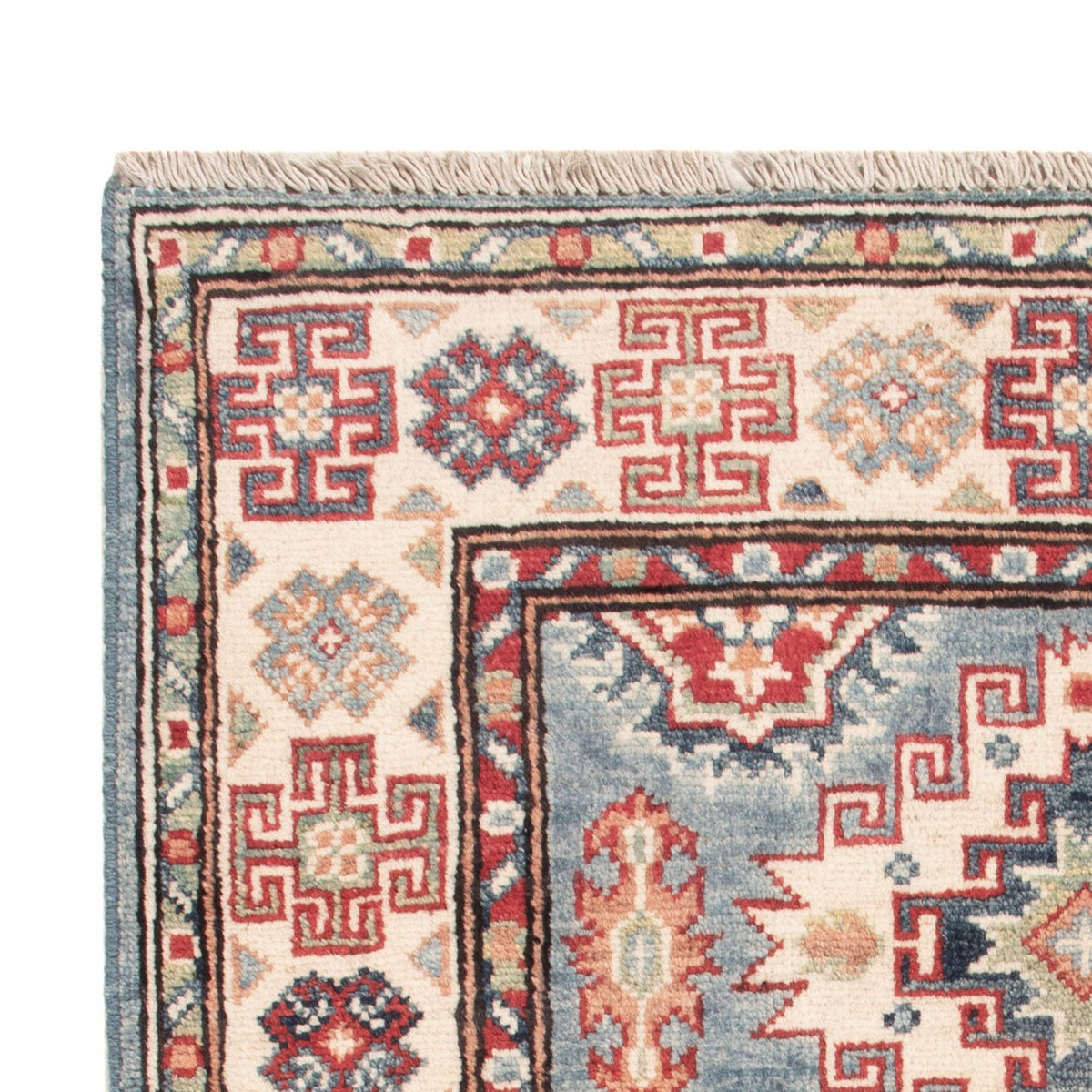 Kazak Teppich 82x128cm - Orientteppich - hellblau