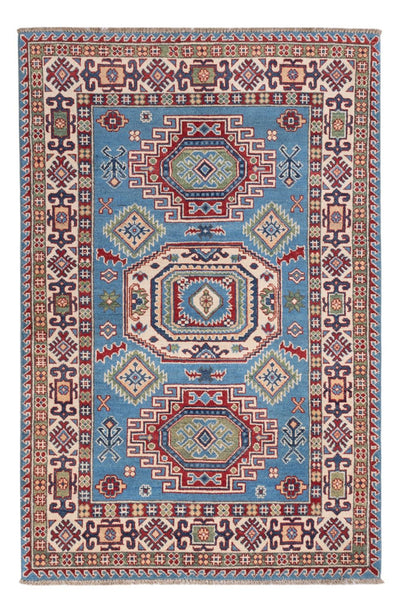 Kazak Teppich 120x186cm - Orientteppich - hellblau