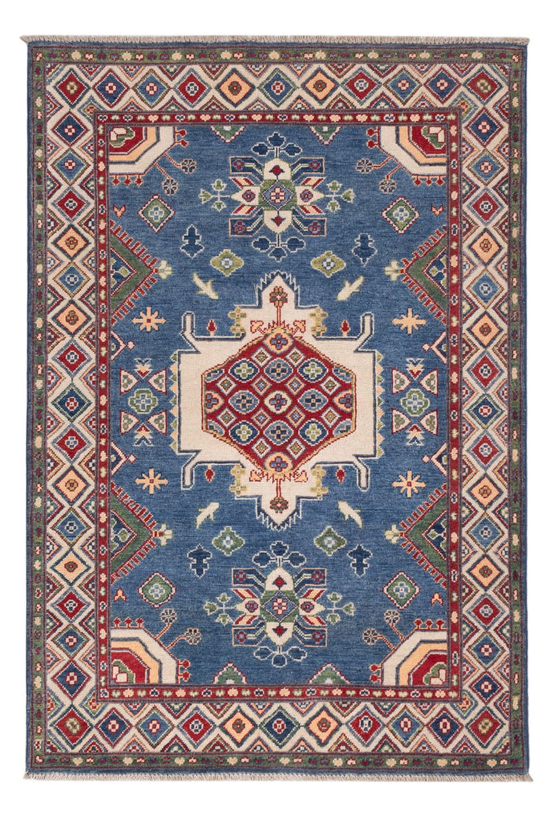 Kazak Teppich 122x183cm - Orientteppich - blau