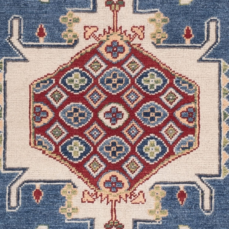 Kazak Teppich 122x183cm - Orientteppich - blau