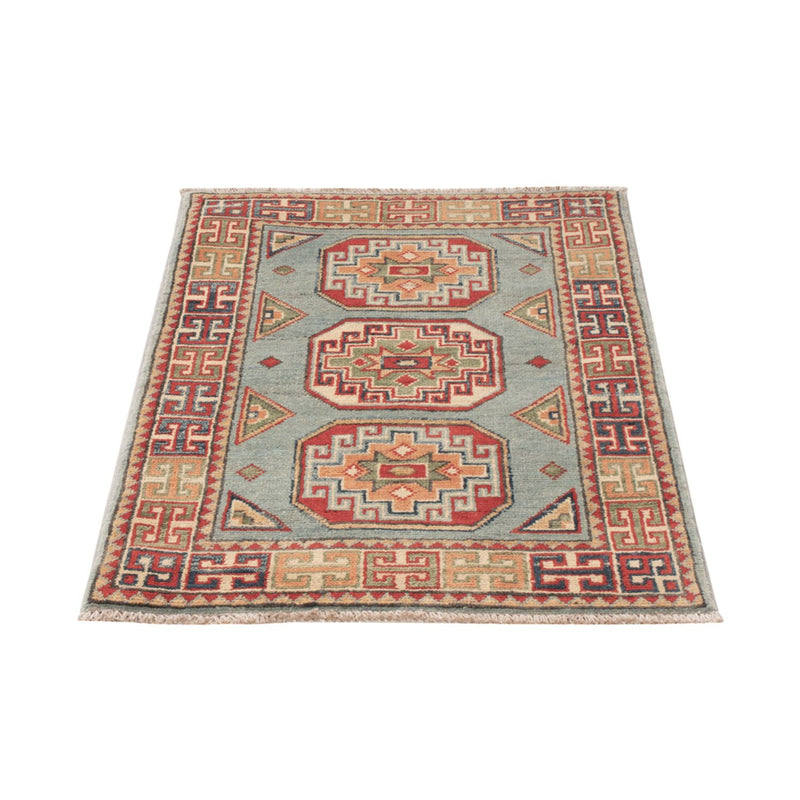 Kazak Teppich 62x91cm - Orientteppich - hellblau